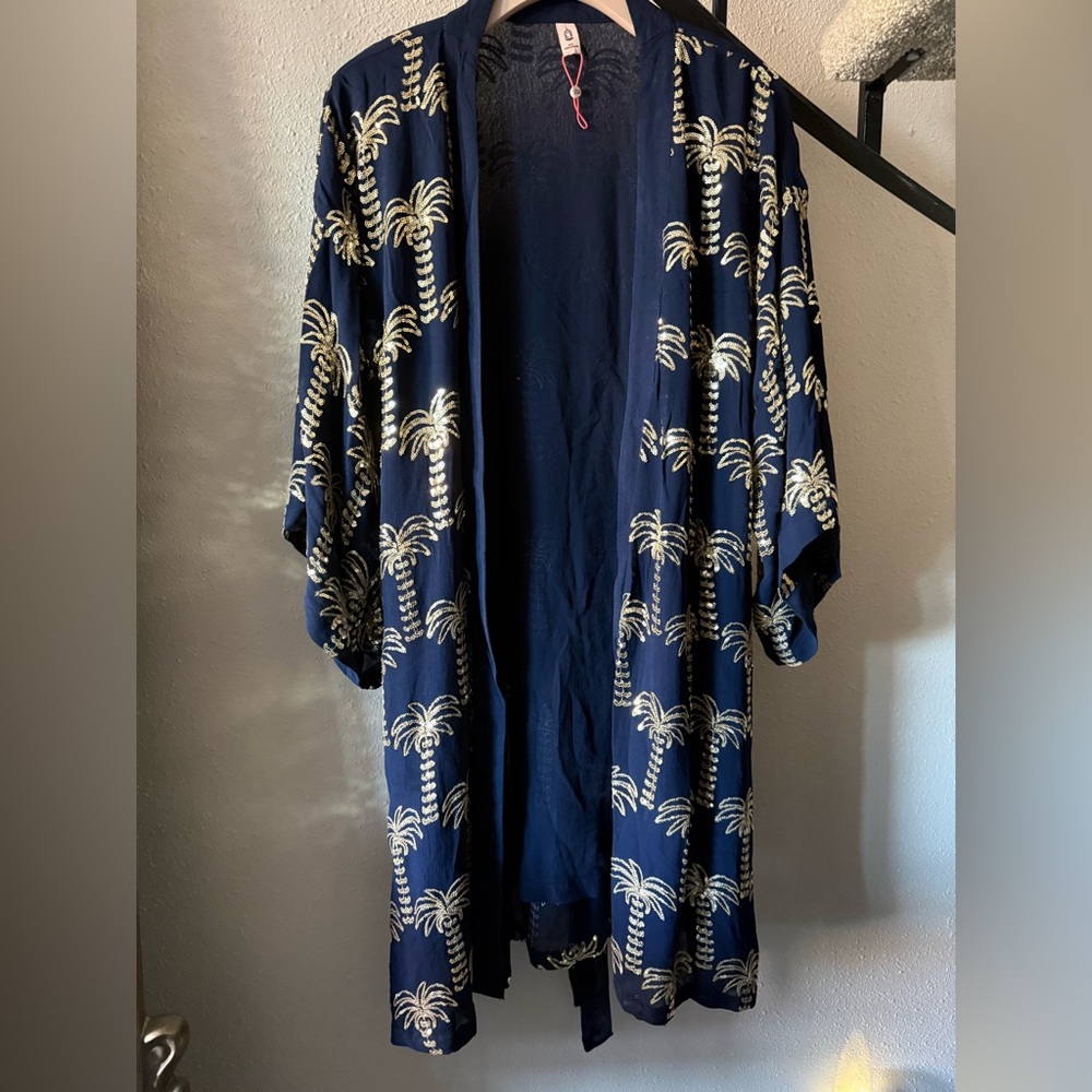 Kimono with gold Sequins